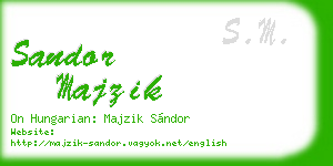 sandor majzik business card