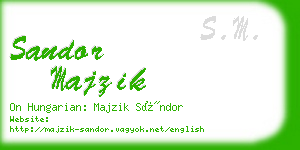 sandor majzik business card